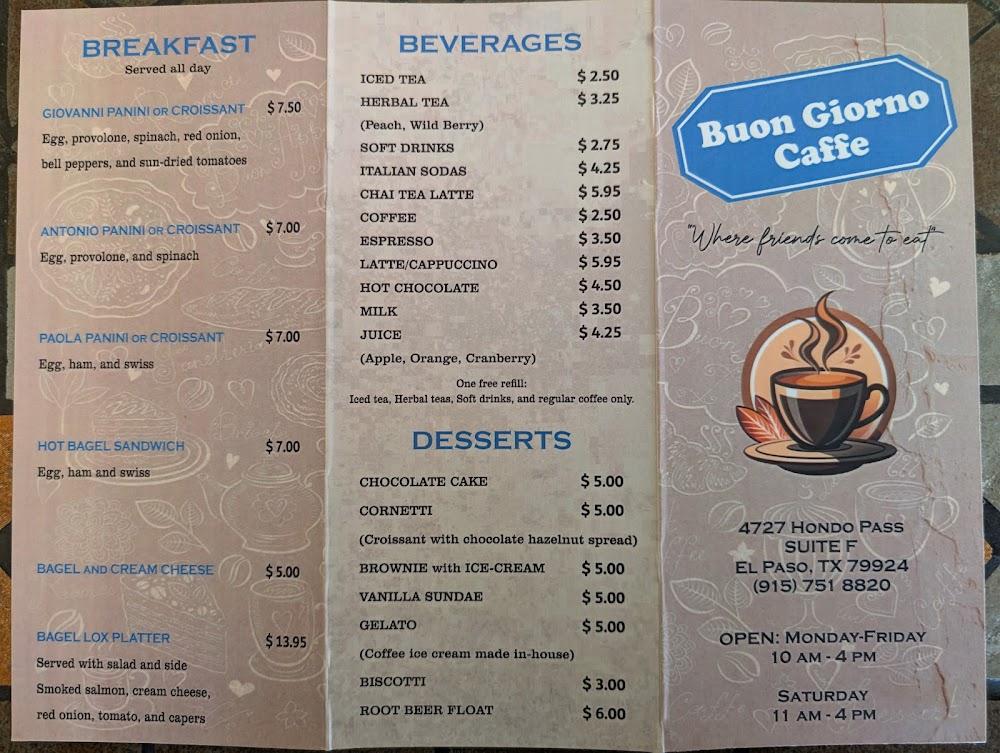 Buon Giorno Caffe Menu image 2